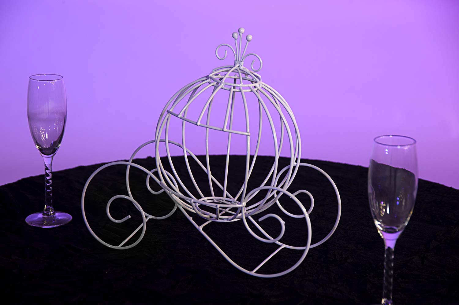 Andersons White Wire Cinderella Coach Centerpiece, Elegant Fairy Tale Wedding, Bridal Shower, Prom, Quinceañera, Anniversary, Sweet 16, Baby Shower, Engagement Party, Gala, Festival Décor, 13.65" - Image 9
