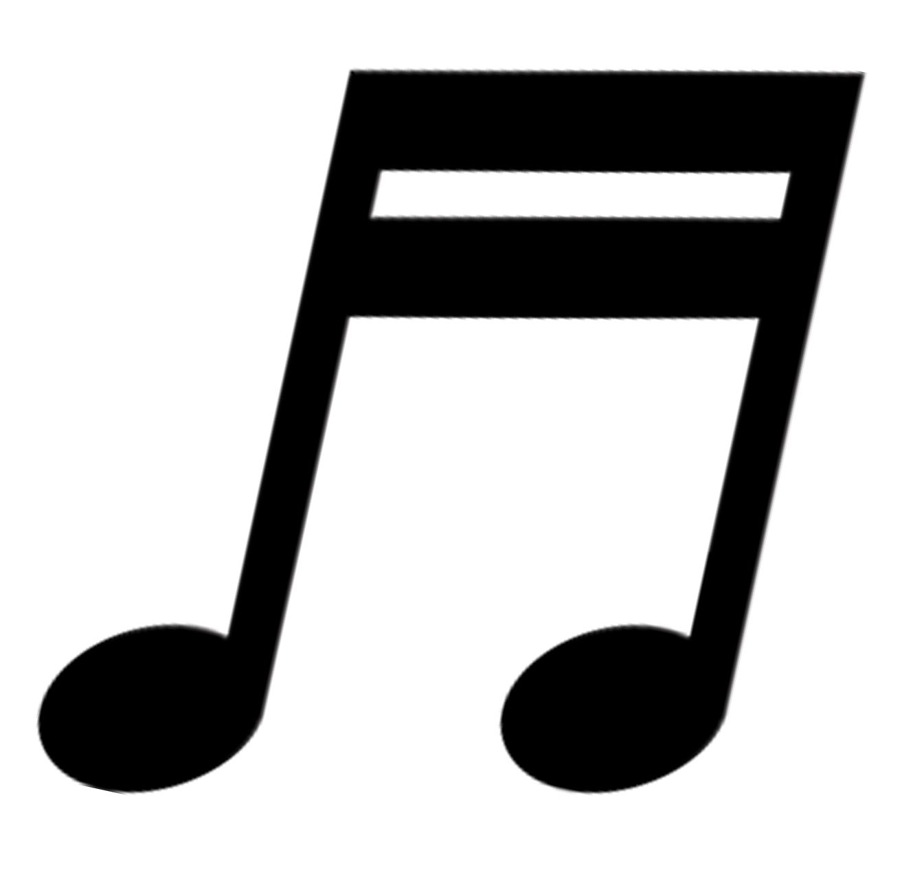 Black Double Musical Note Life Size Cardboard Standup Party Decoration