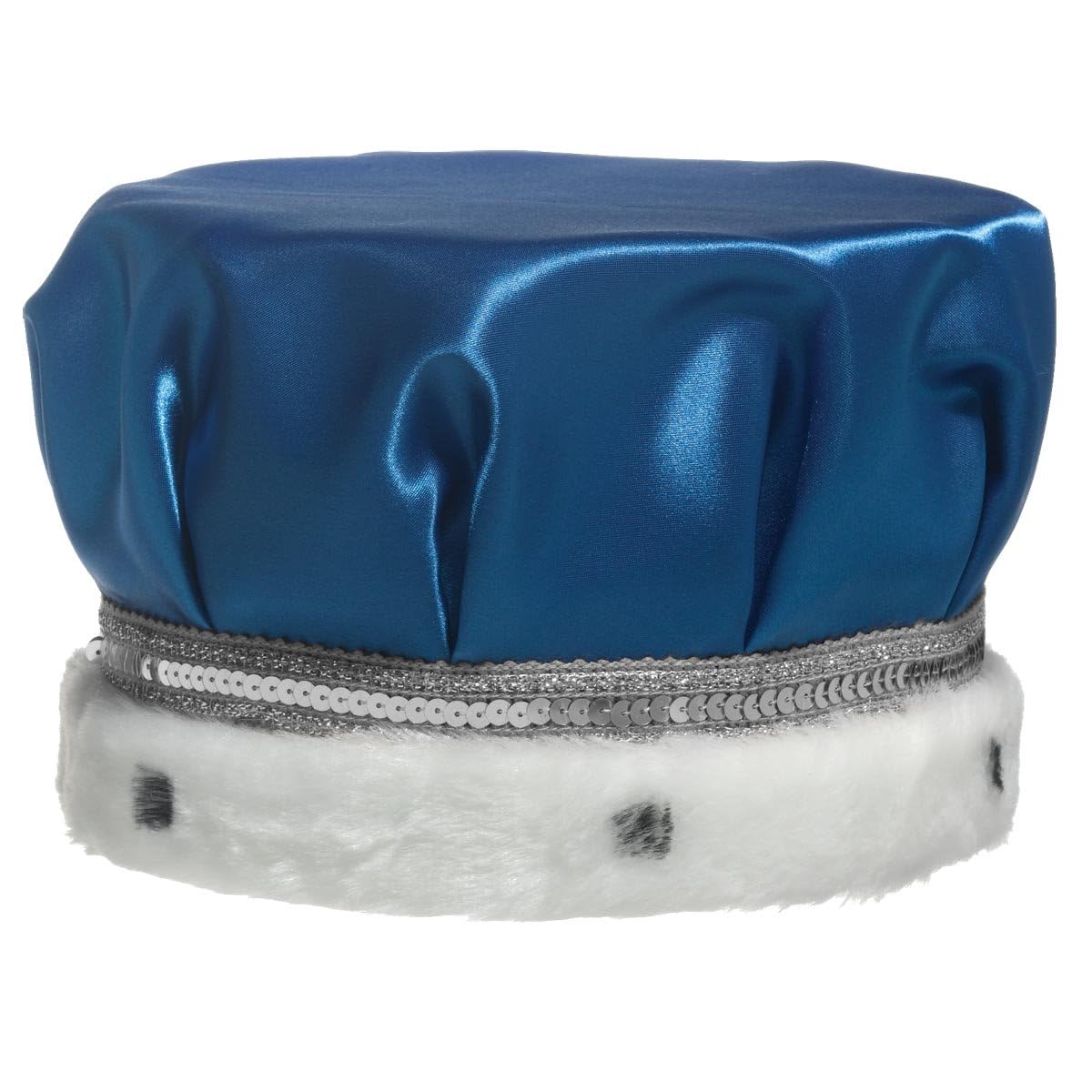 Blue Satin King Crown and Queen Tiara Royalty Set - Image 8