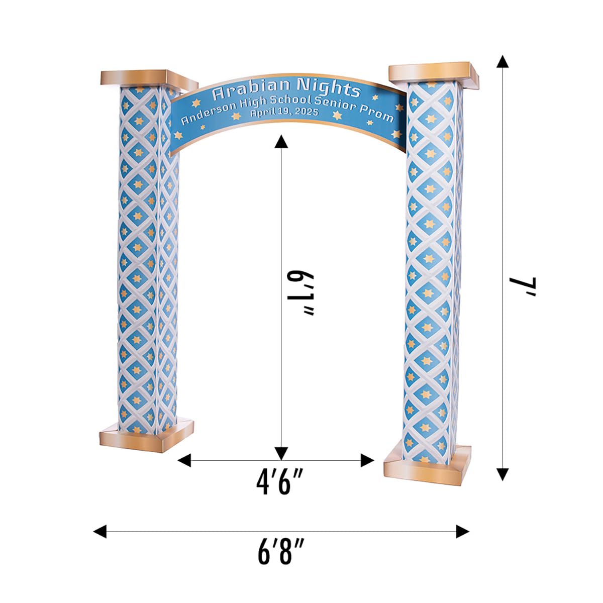 Child-Size Custom Stars Archway Kit, School Décor, Props, Backdrops, Birthday Decorations, Stage Plays, Photo Booth, Photo Ops, Arch for Play, Entryway - Image 3