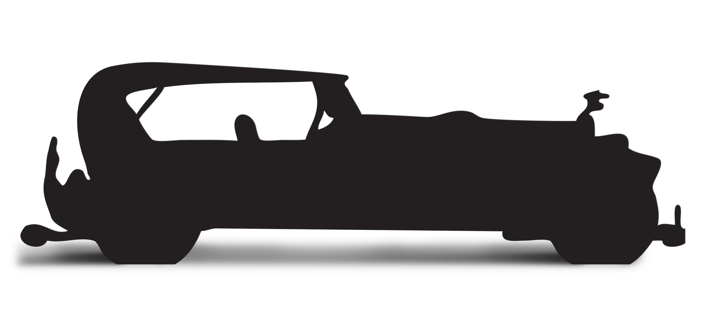 Classic Stretch Car 1 Cutout Silhouette Cardboard Standup