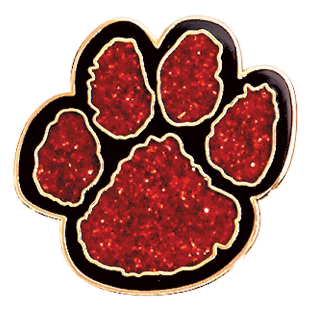 Glitter Paw Mascot Award Pins, 6 Count - Image 3