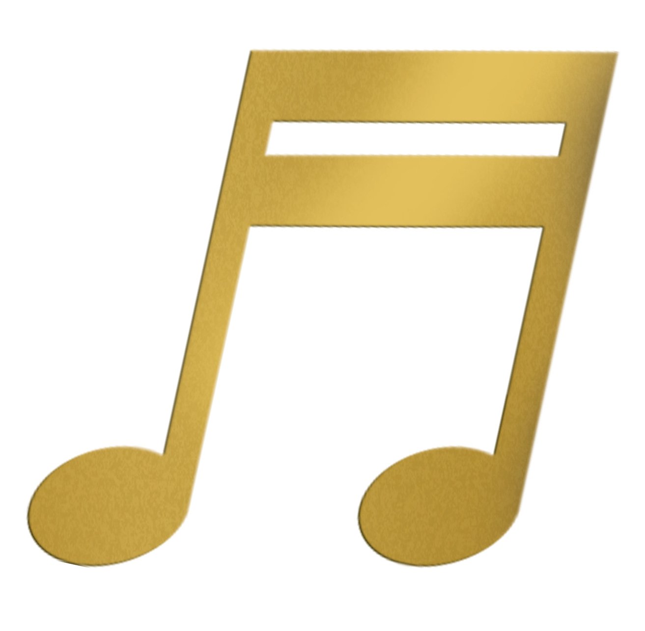 Gold Double Musical Note Life Size Cardboard Standup Party Decoration