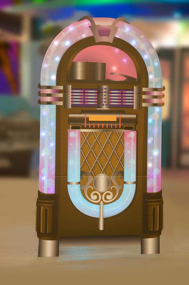 Jukebox Stand-up Kit, 1950s Decorations, Photo Props - Image 2
