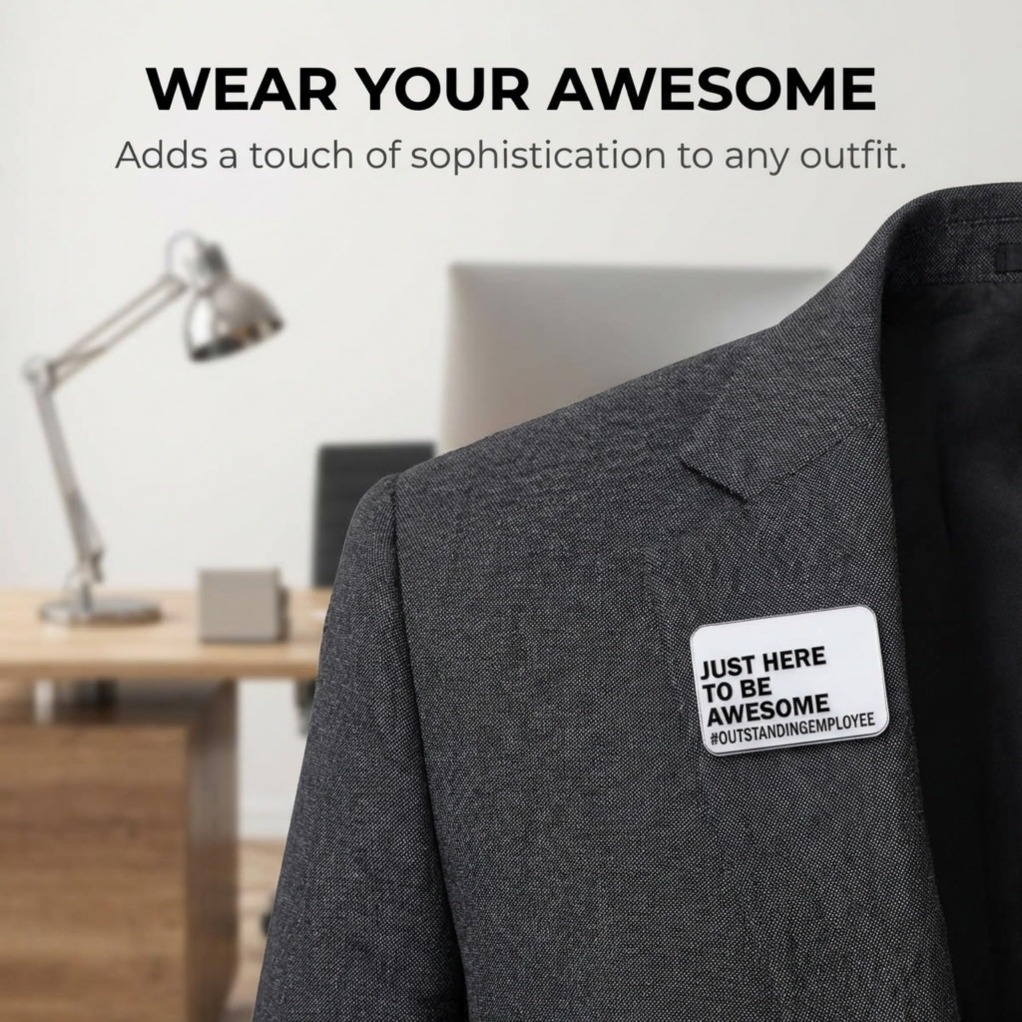 Just Here to Be Awesome Appreciation Award Pin - Image 4