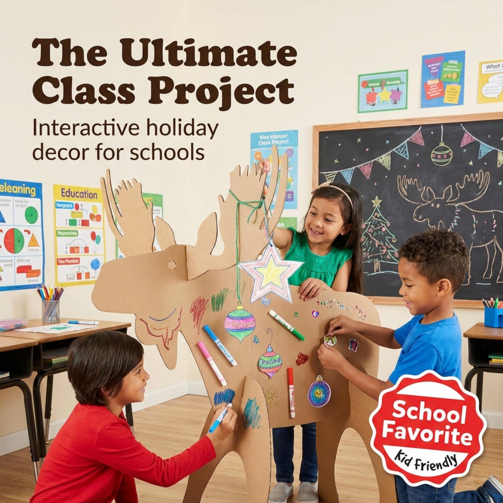 Mighty Moose Sturdy Cardboard Kit, Holiday Decorating Kit - Image 4