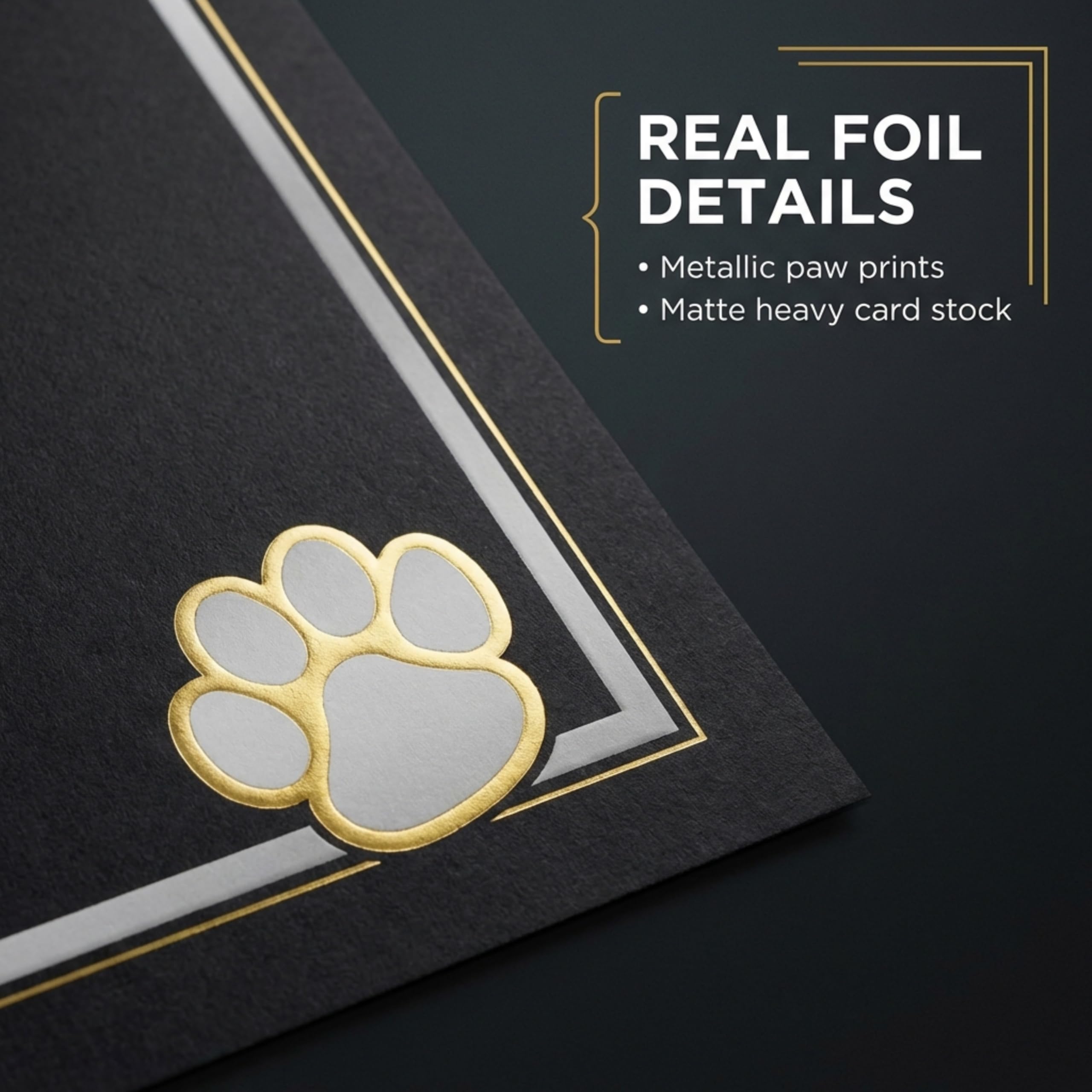 PaperDirect Paw Mascot Emblem Certificate Jackets, 9 Inches x 12 Inches Folded, Black with Gold Foil, Certificate Cover for School, Work, Diplomas, Graduation & Awards, Certificate Holder, 10 Count - Image 5
