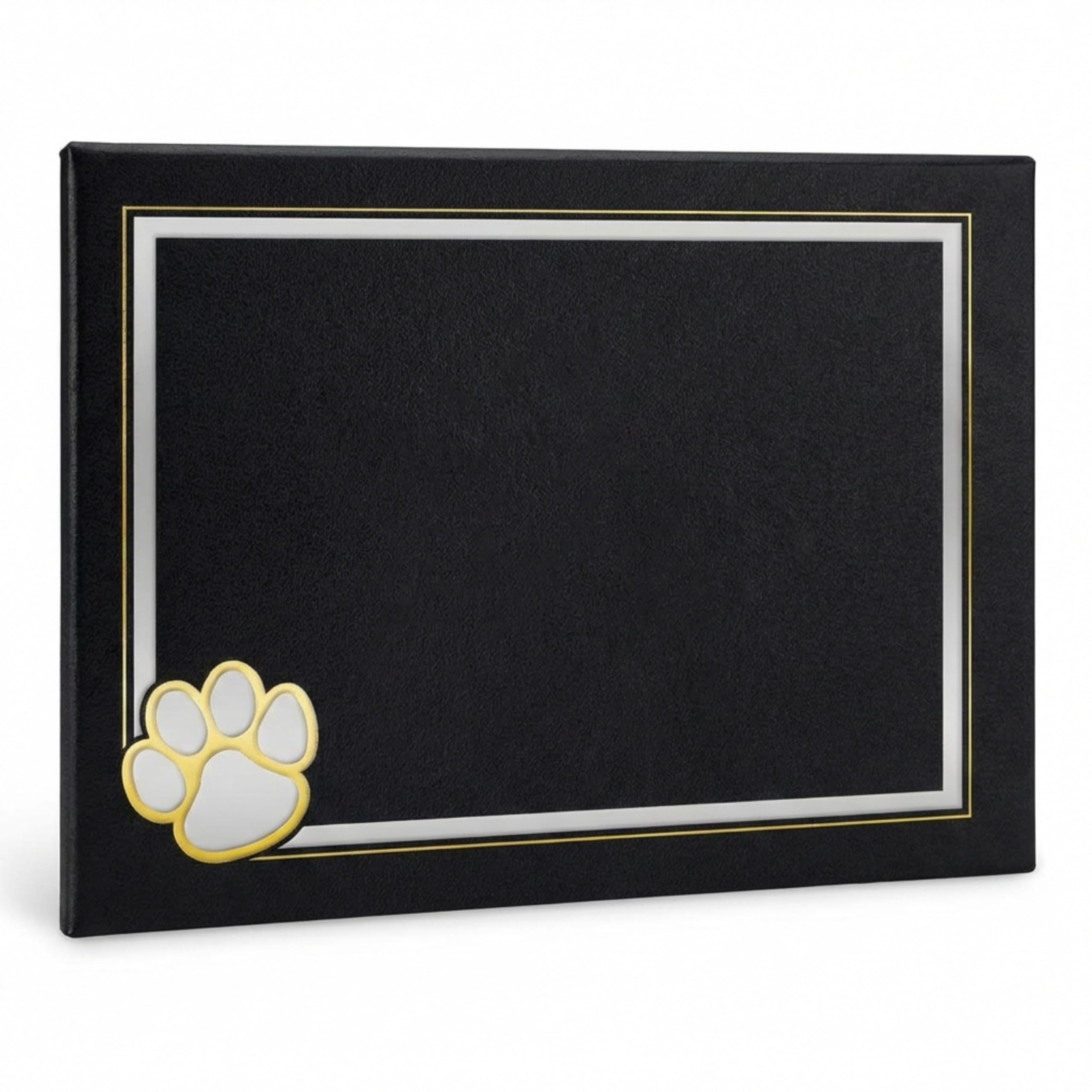 PaperDirect Paw Mascot Emblem Certificate Jackets, 9 Inches x 12 Inches Folded, Black with Gold Foil, Certificate Cover for School, Work, Diplomas, Graduation & Awards, Certificate Holder, 10 Count - Image 8