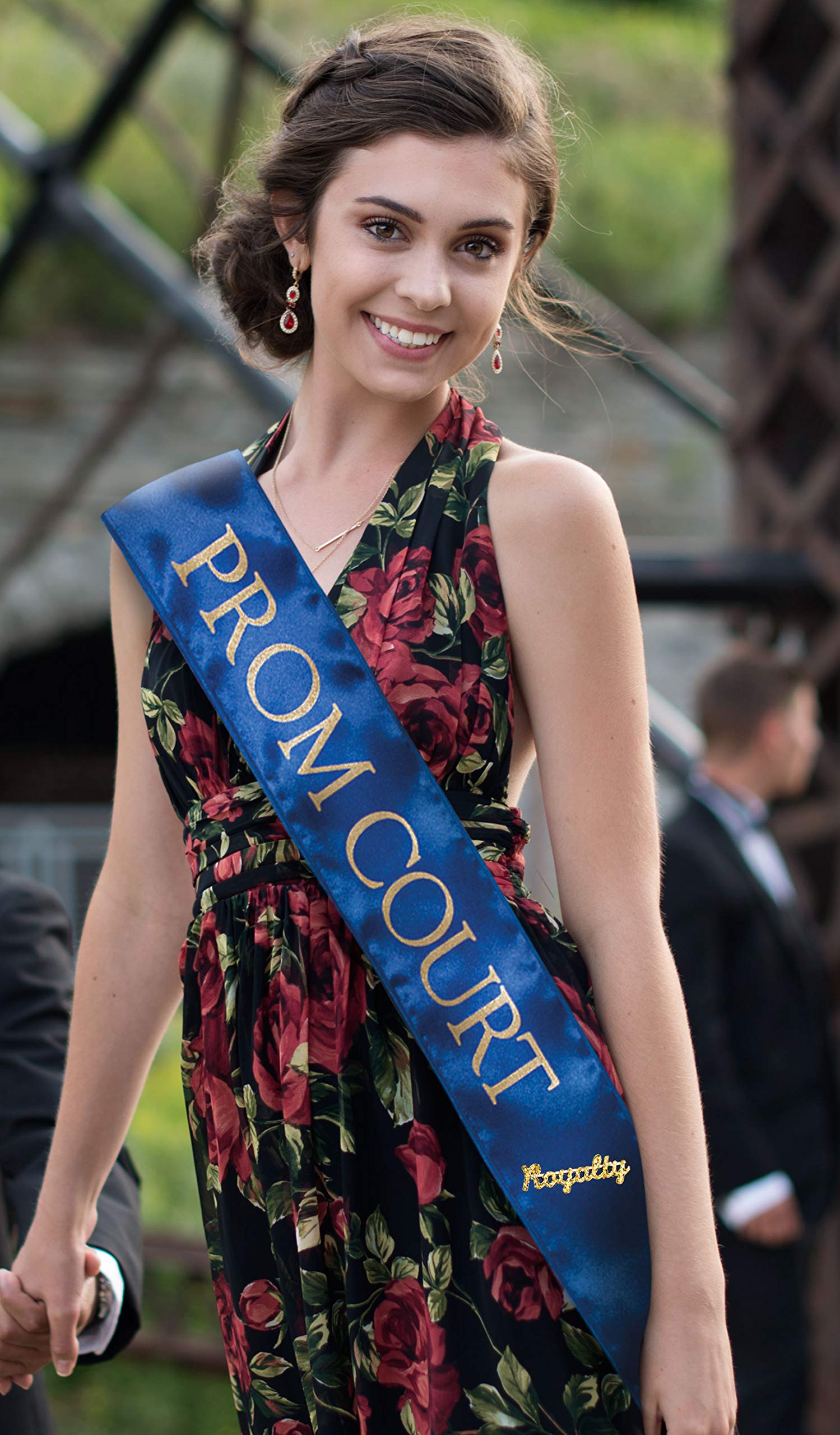 Prom Sash Set, 2 Sashes and 2 Glitter Royalty Pins - Image 8