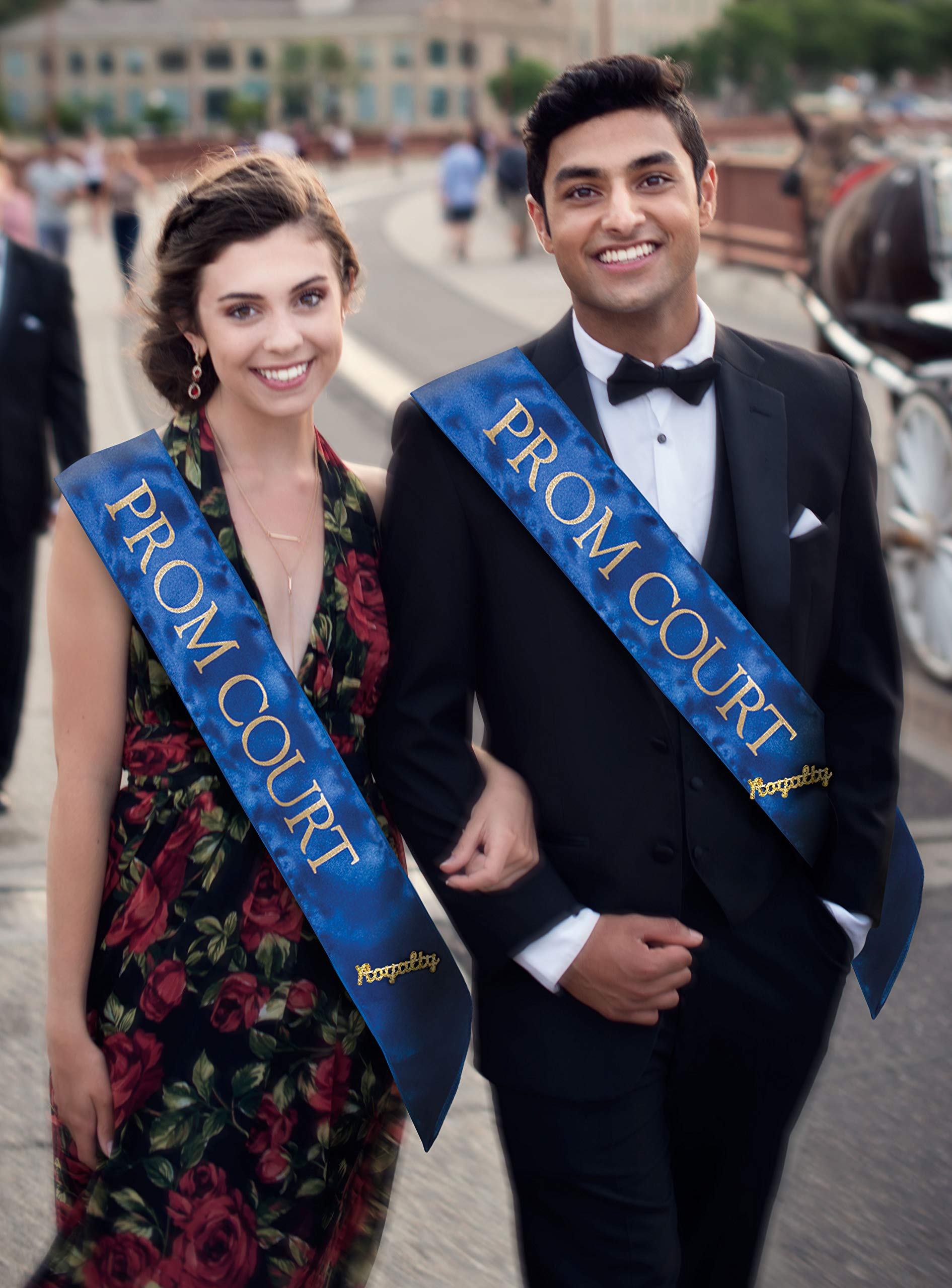 Prom Sash Set, 2 Sashes and 2 Glitter Royalty Pins - Image 9