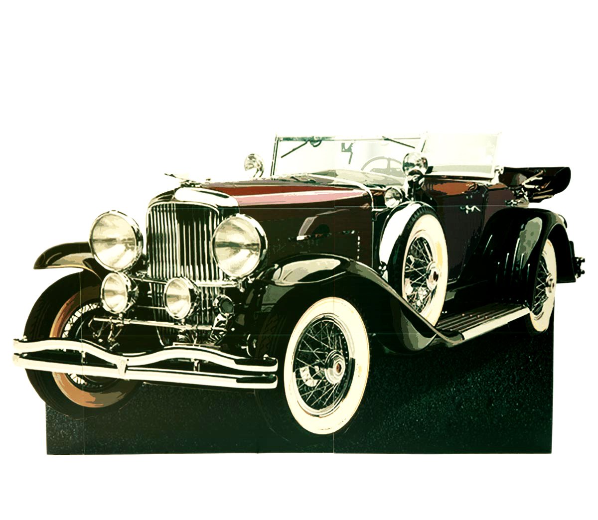 Red Gatsby Car Photo Prop Cardboard Cutout - 5' 1" high, 8' 11" Wide, and 9" deep