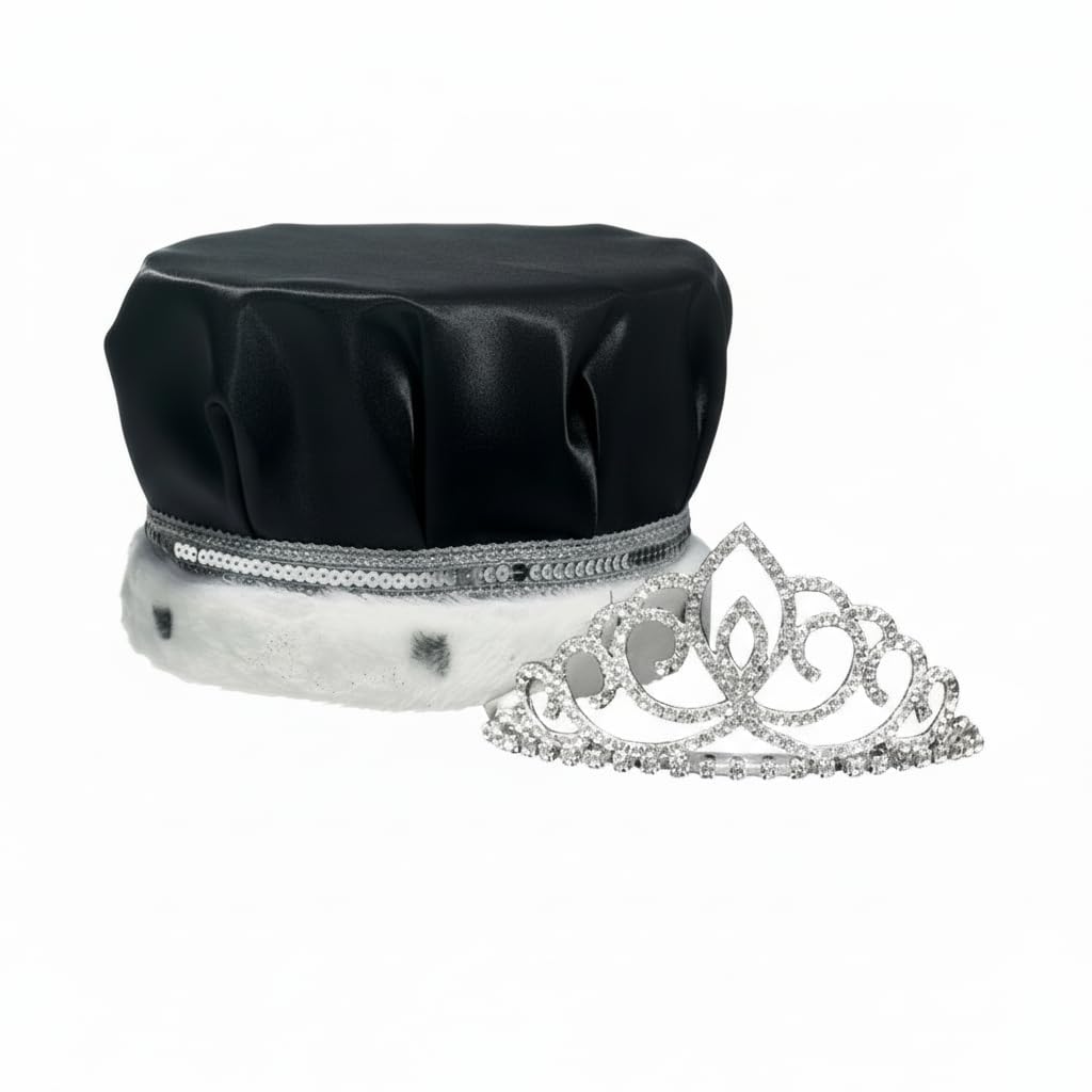Satin Crown with Sequins and Sharona Tiara Coronation Set