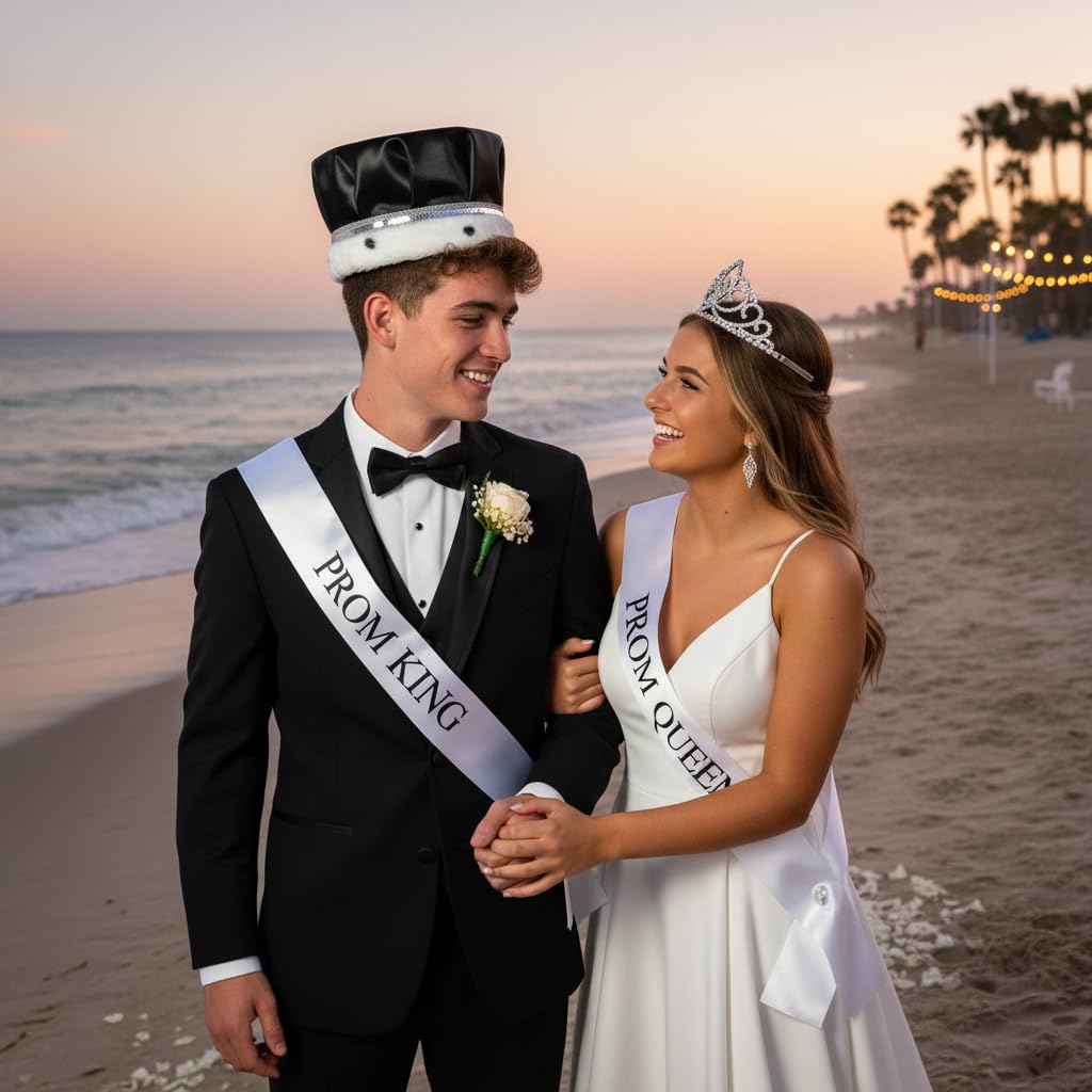 Satin Crown with Sequins and Sharona Tiara Coronation Set - Image 7