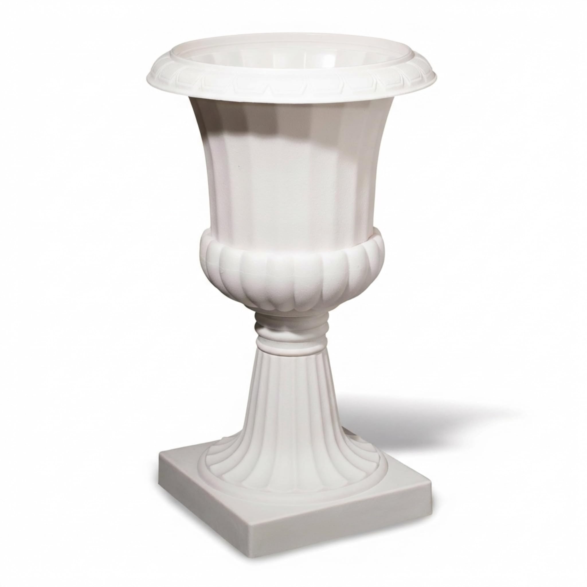 TCDesignerProducts Classic White Decorative Plastic Urn Planter, 19 Inches High - Image 8