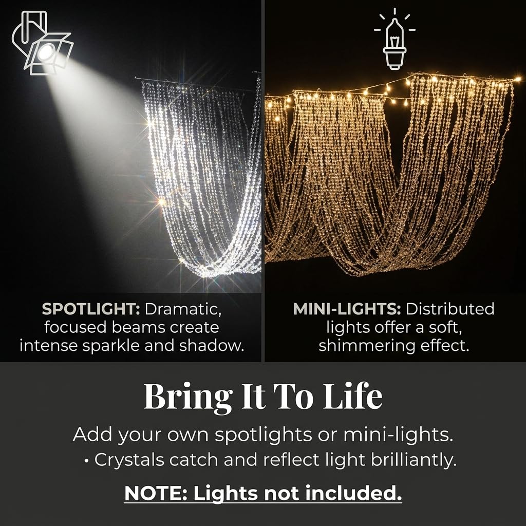 TCDesignerProducts Crystal Bead Wave Curtain Without Lights - Image 4