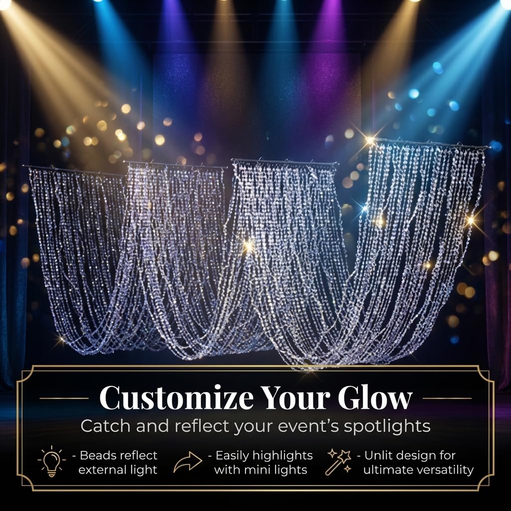 TCDesignerProducts Crystal Bead Wave Curtain Without Lights - Image 7