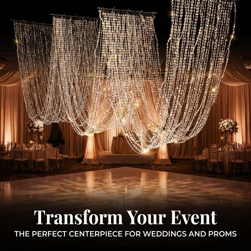 TCDesignerProducts Crystal Bead Wave Curtain Without Lights - Image 8