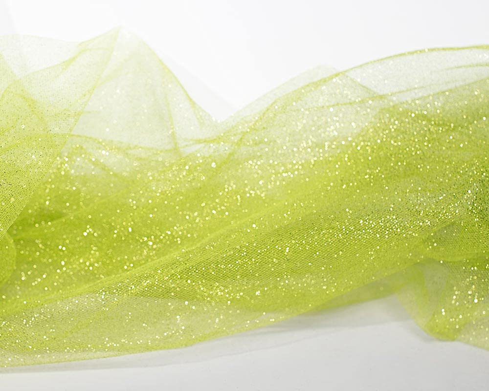 TCDesignerProducts Light Green Glitter Tulle Fabric Roll, 54 Inches x 40 Yards, Sheer Fabric for Wedding Decorations, Baby Shower, Gender Reveal, Prom, Homecoming, Photo Backdrops, Arch Draping - Image 3