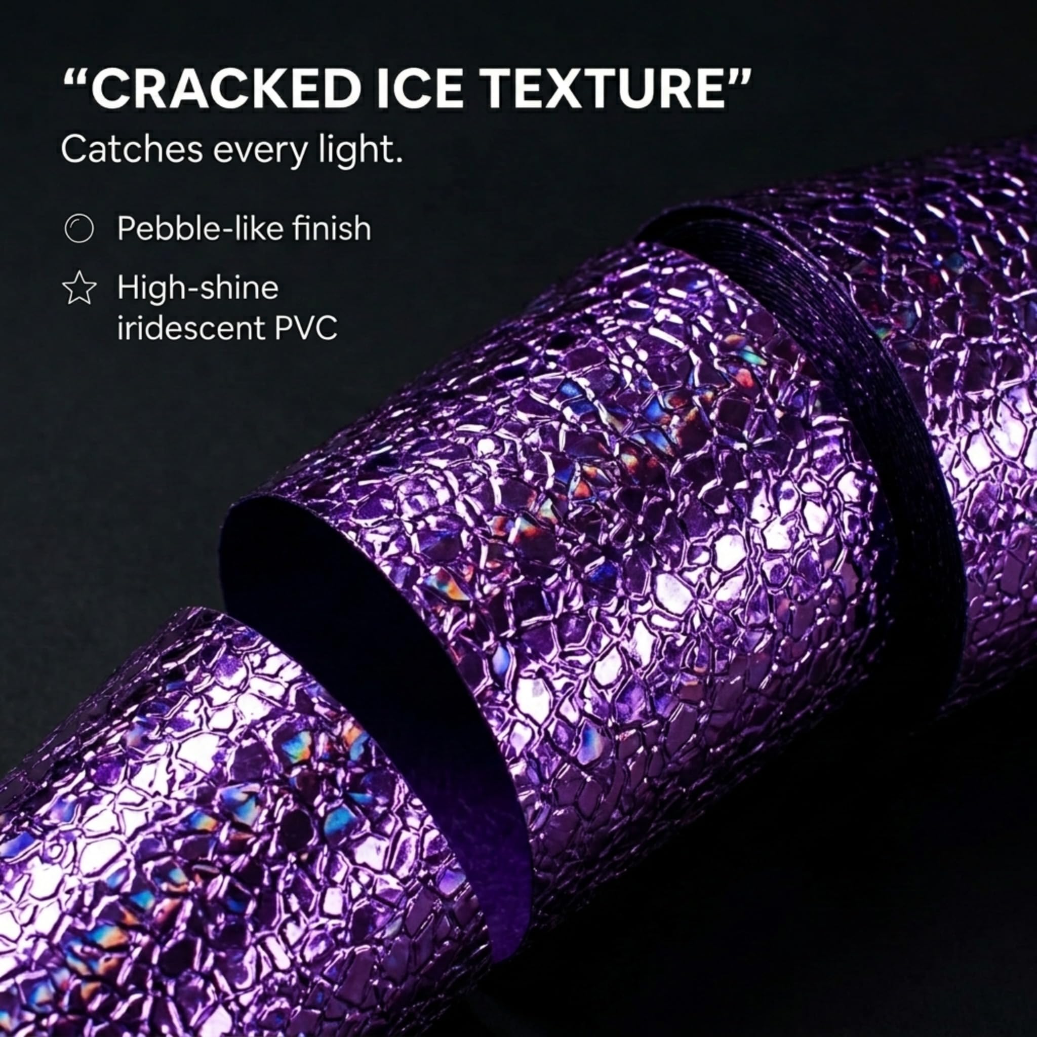 TCDesignerProducts Purple Cracked Ice Textured Streamer Roll, 2 Inches x 75 Feet, Wedding Decorations - Image 3