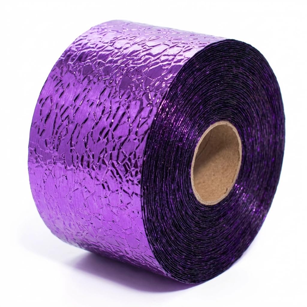 TCDesignerProducts Purple Cracked Ice Textured Streamer Roll, 2 Inches x 75 Feet, Wedding Decorations - Image 8