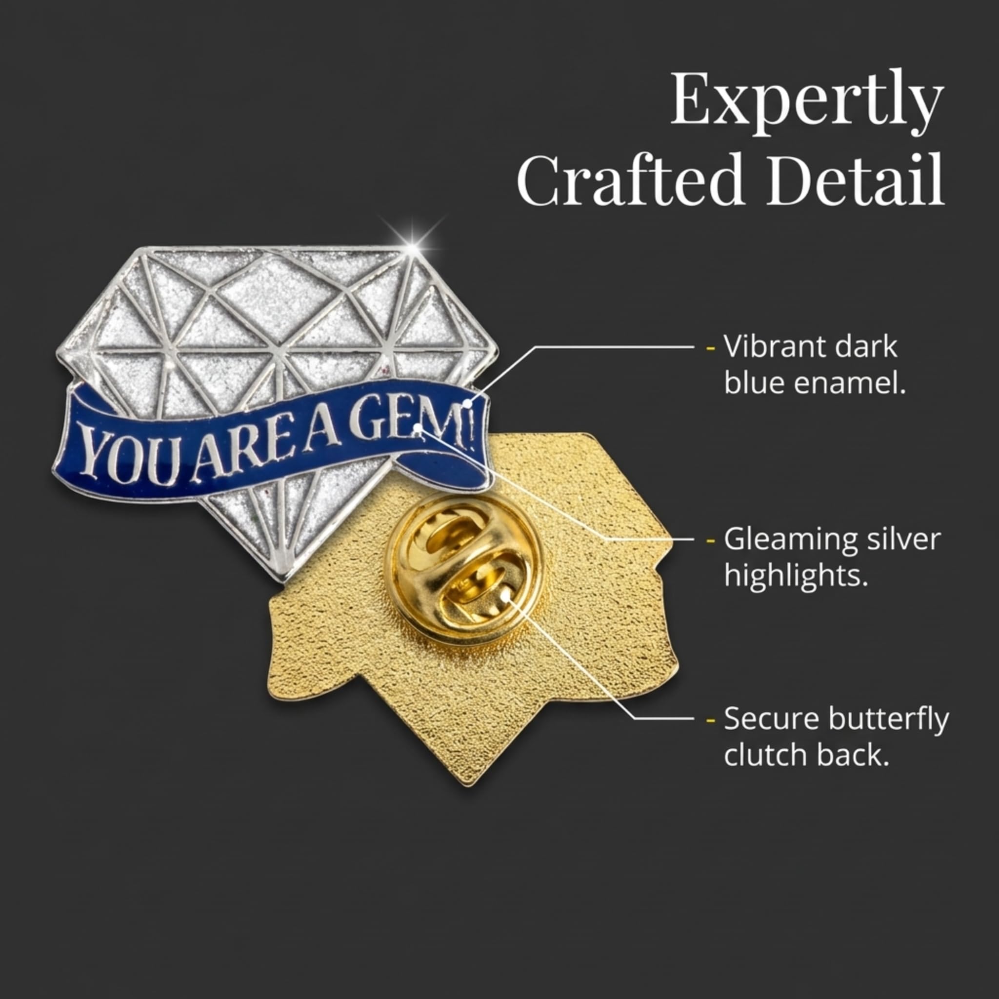 TCDesignerProducts You are A Gem Diamond Shaped Appreciation Award Pins, 12 Pins - Image 7