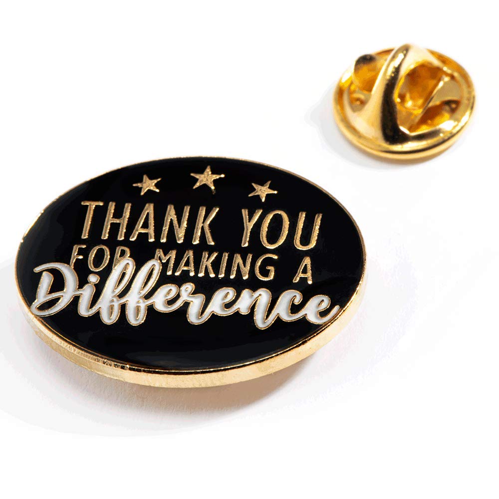 Thank You for Making a Difference Oval Appreciation Award Pin - Image 3