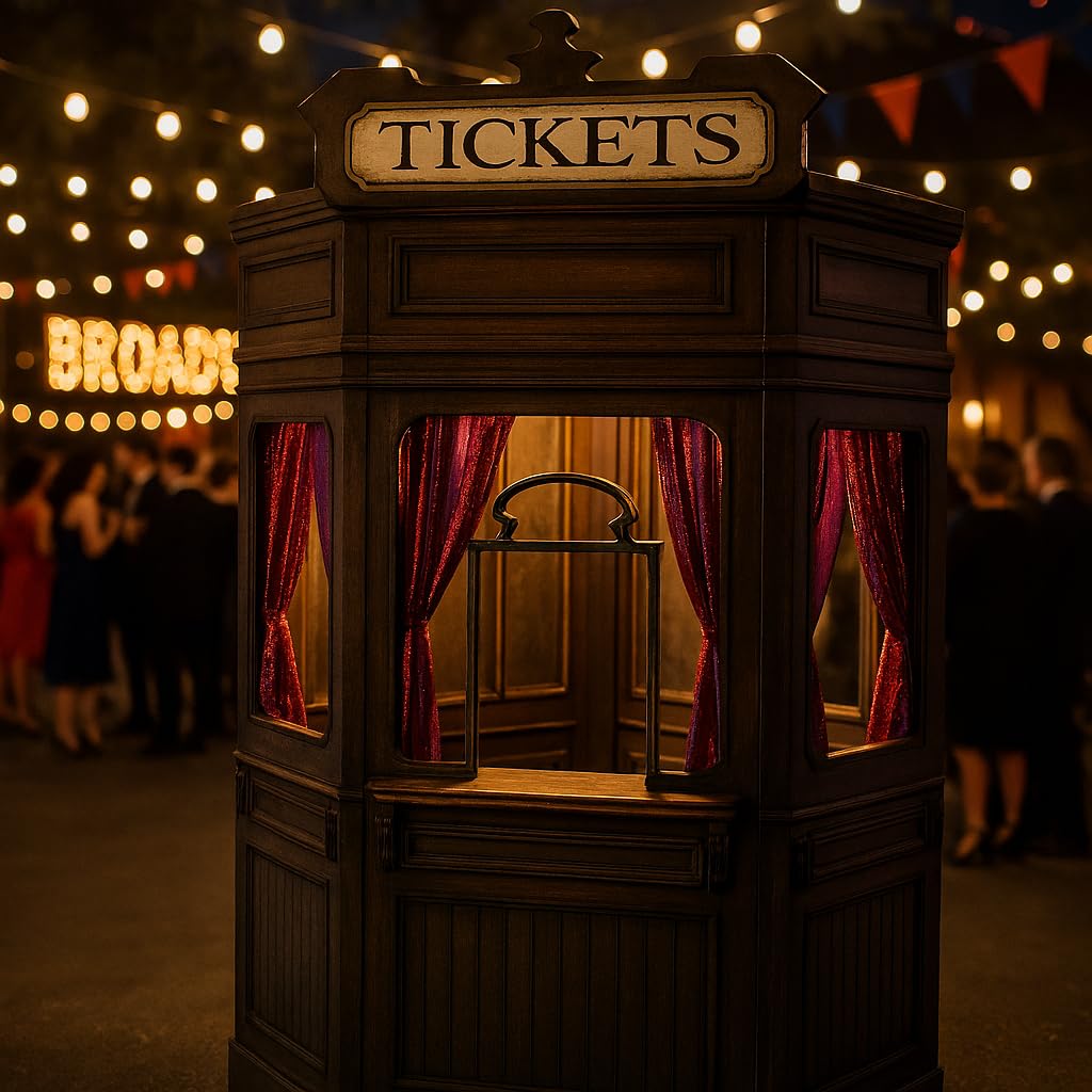 Ticket Booth Decoration, Carnival Photo Prop & Entrance Display for School Events, Prom, Homecoming, Graduation, Theater, Fundraisers, Festivals & Community Celebrations - Image 7