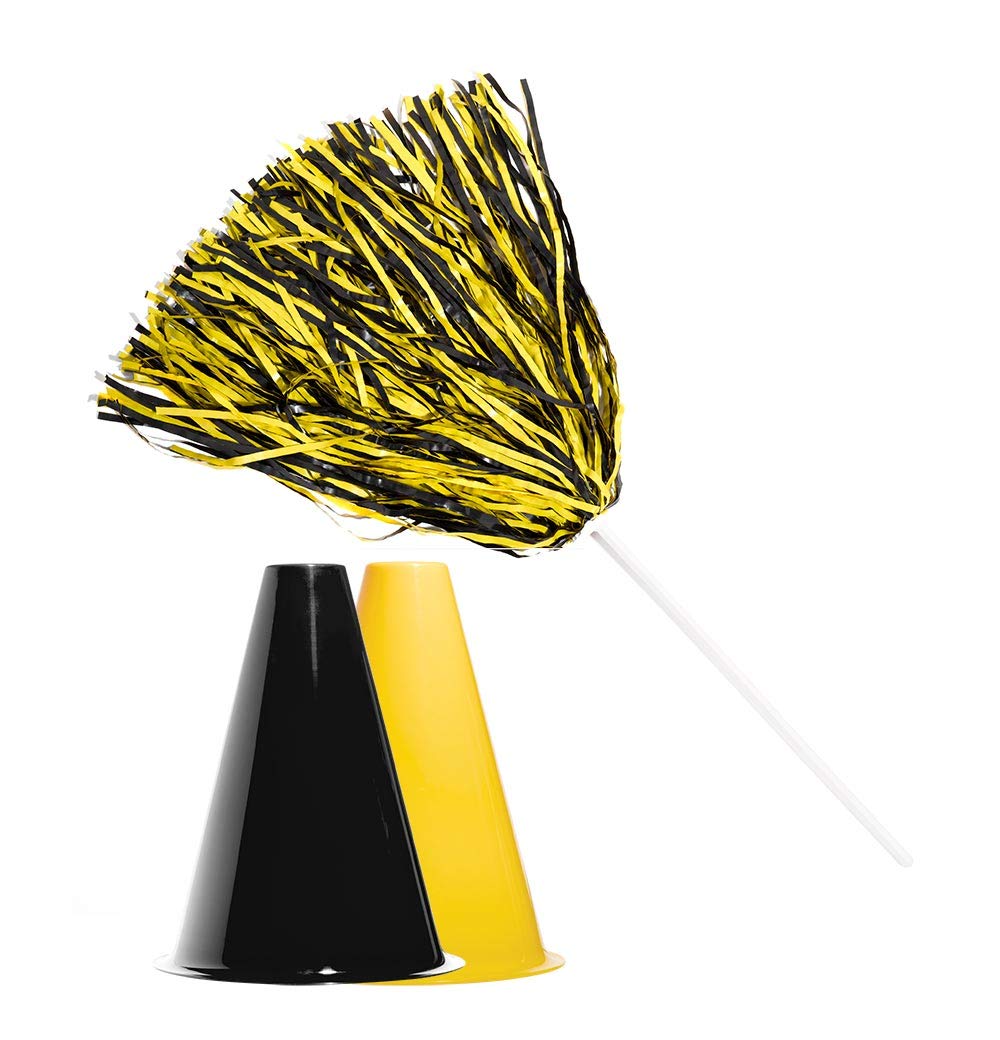 Two-Color Poms and Megaphone Sets, School Spirit, Noisemakers